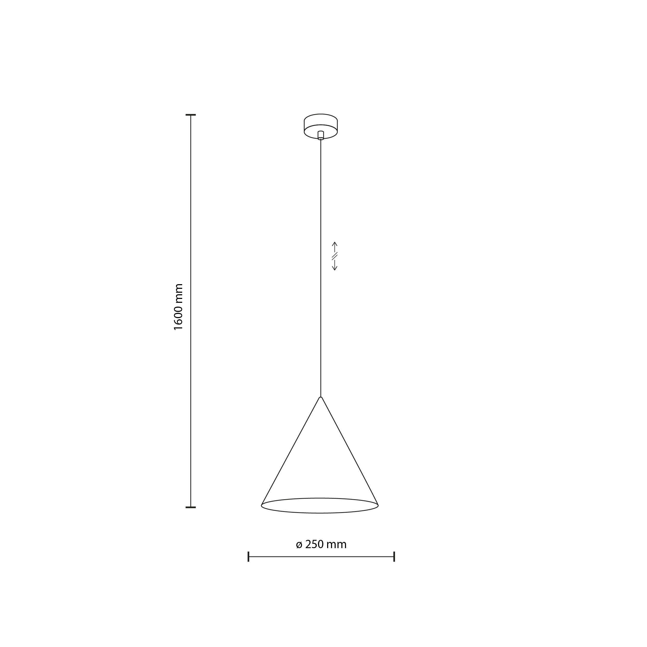 CONO Steel Cone Pendant Light M for Kitchen Island & Dining Table