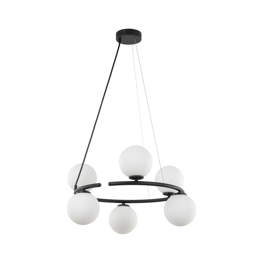 ANABELLE 6-Light Scandinavian Globe Chandelier for Dining Room & Modern Interiors