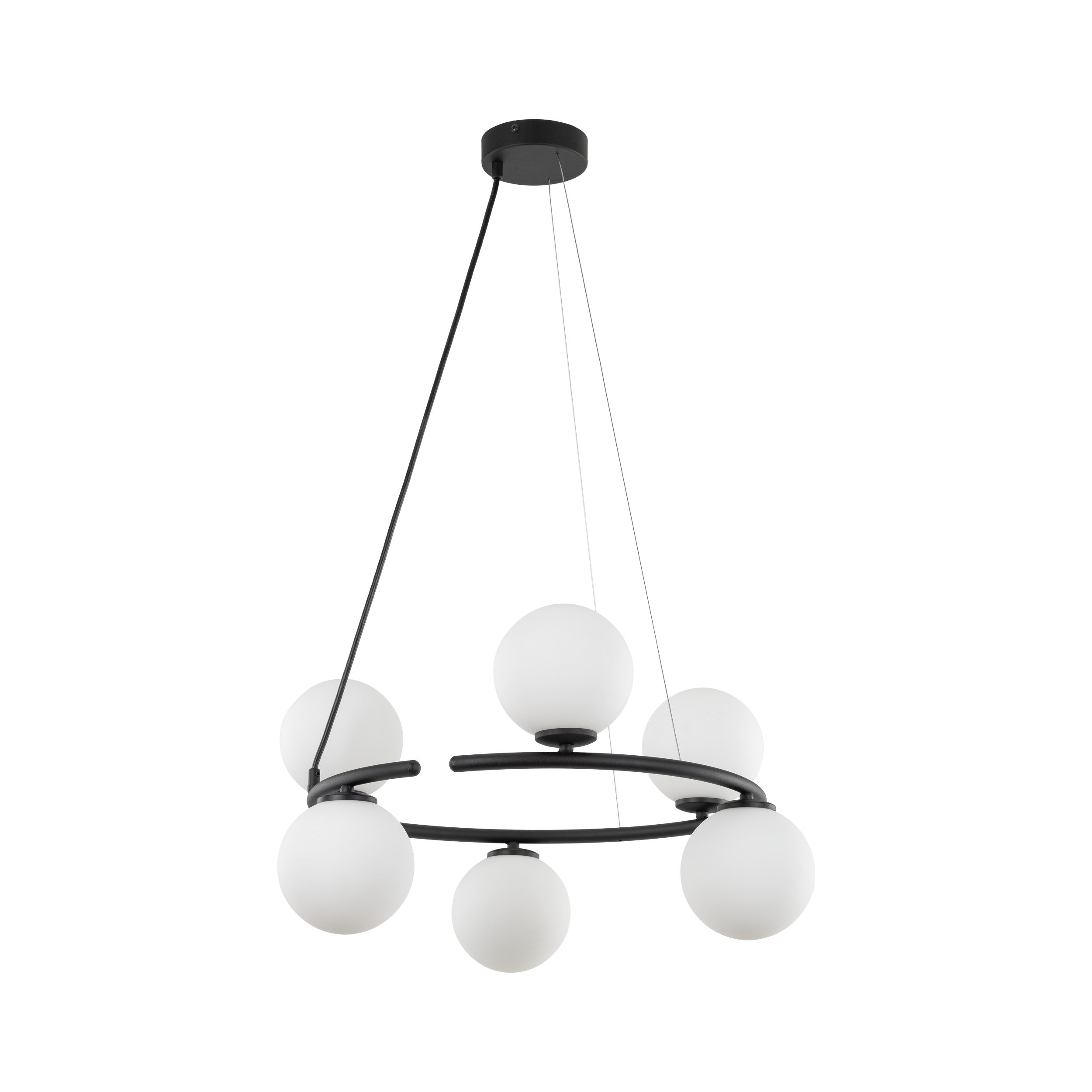 ANABELLE 6-Light Scandinavian Globe Chandelier for Dining Room & Modern Interiors