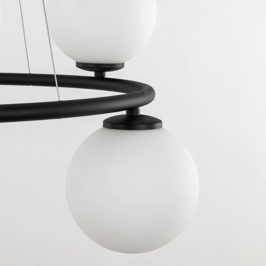 ANABELLE 6-Light Scandinavian Globe Chandelier for Dining Room & Modern Interiors