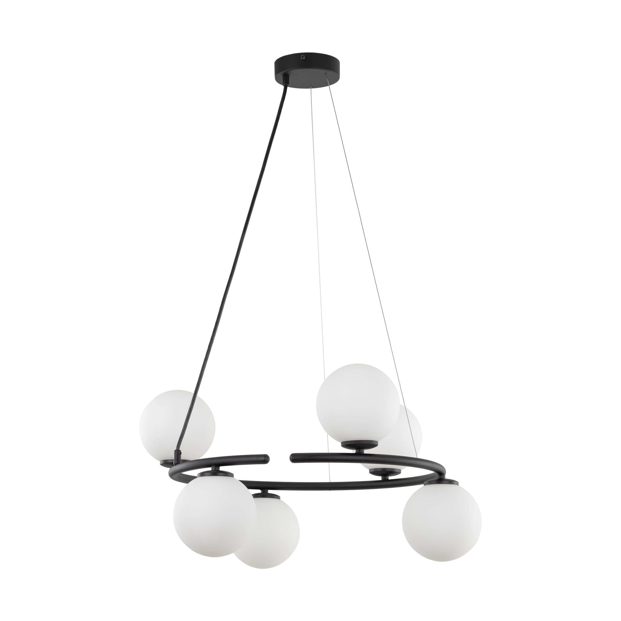 ANABELLE 6-Light Scandinavian Globe Chandelier for Dining Room & Modern Interiors