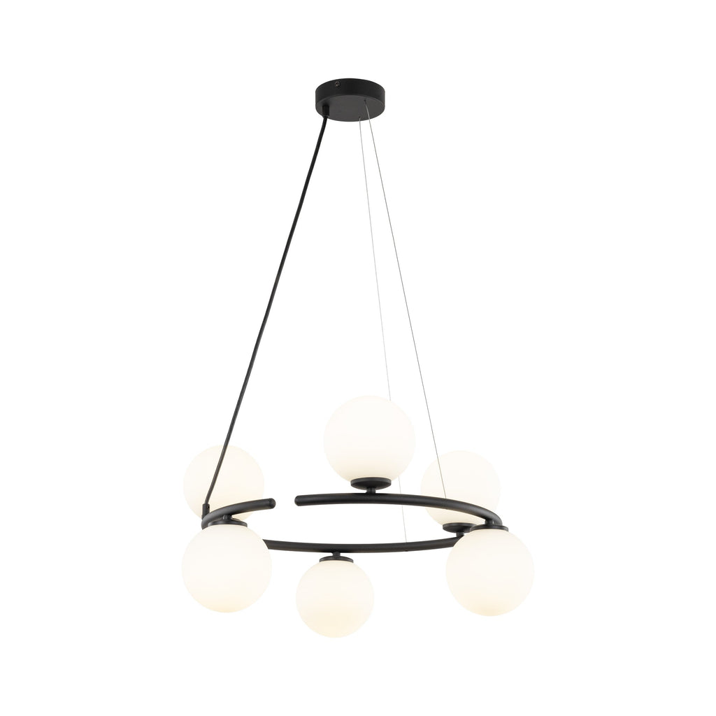 ANABELLE 6-Light Scandinavian Globe Chandelier for Dining Room & Modern Interiors