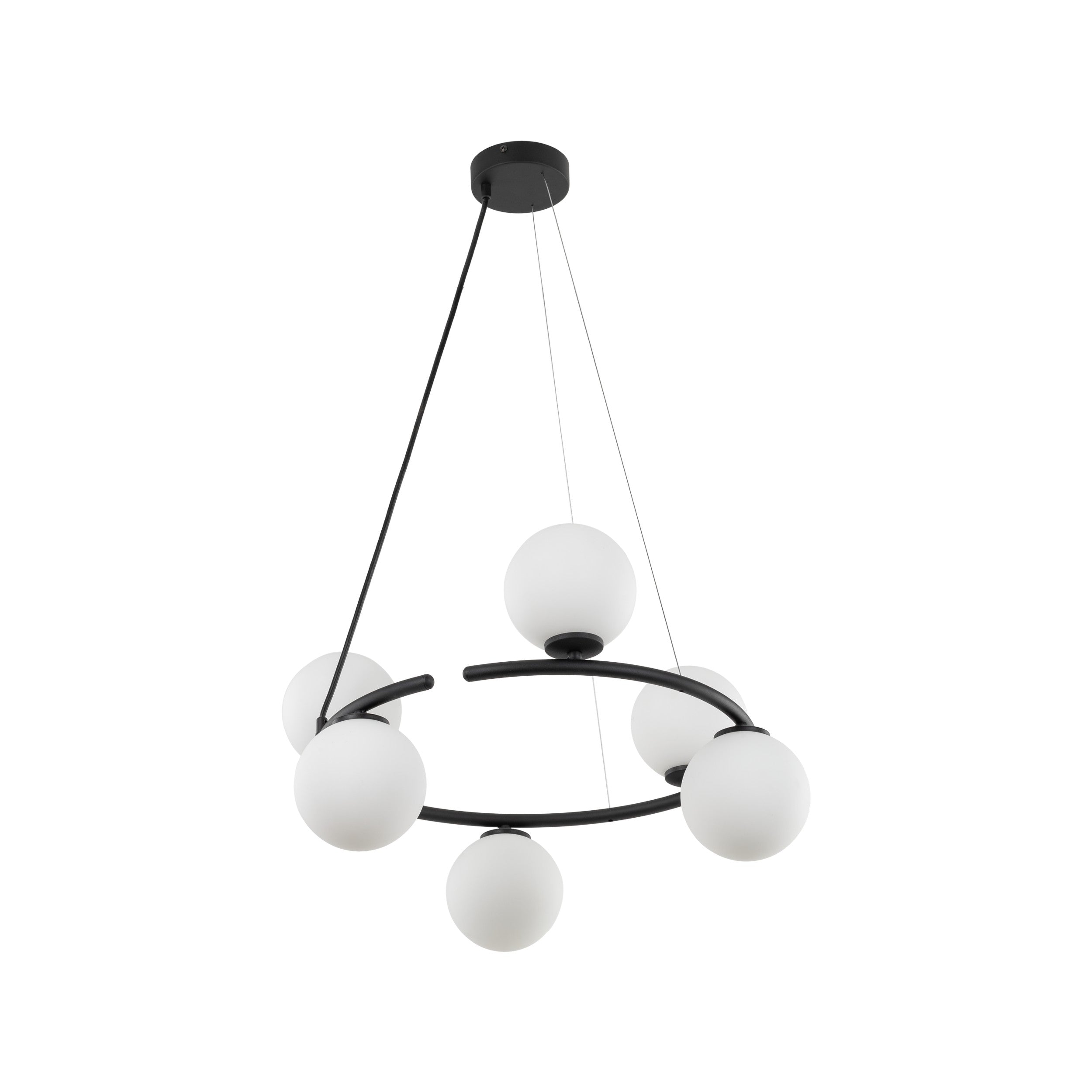 ANABELLE 6-Light Scandinavian Globe Chandelier for Dining Room & Modern Interiors