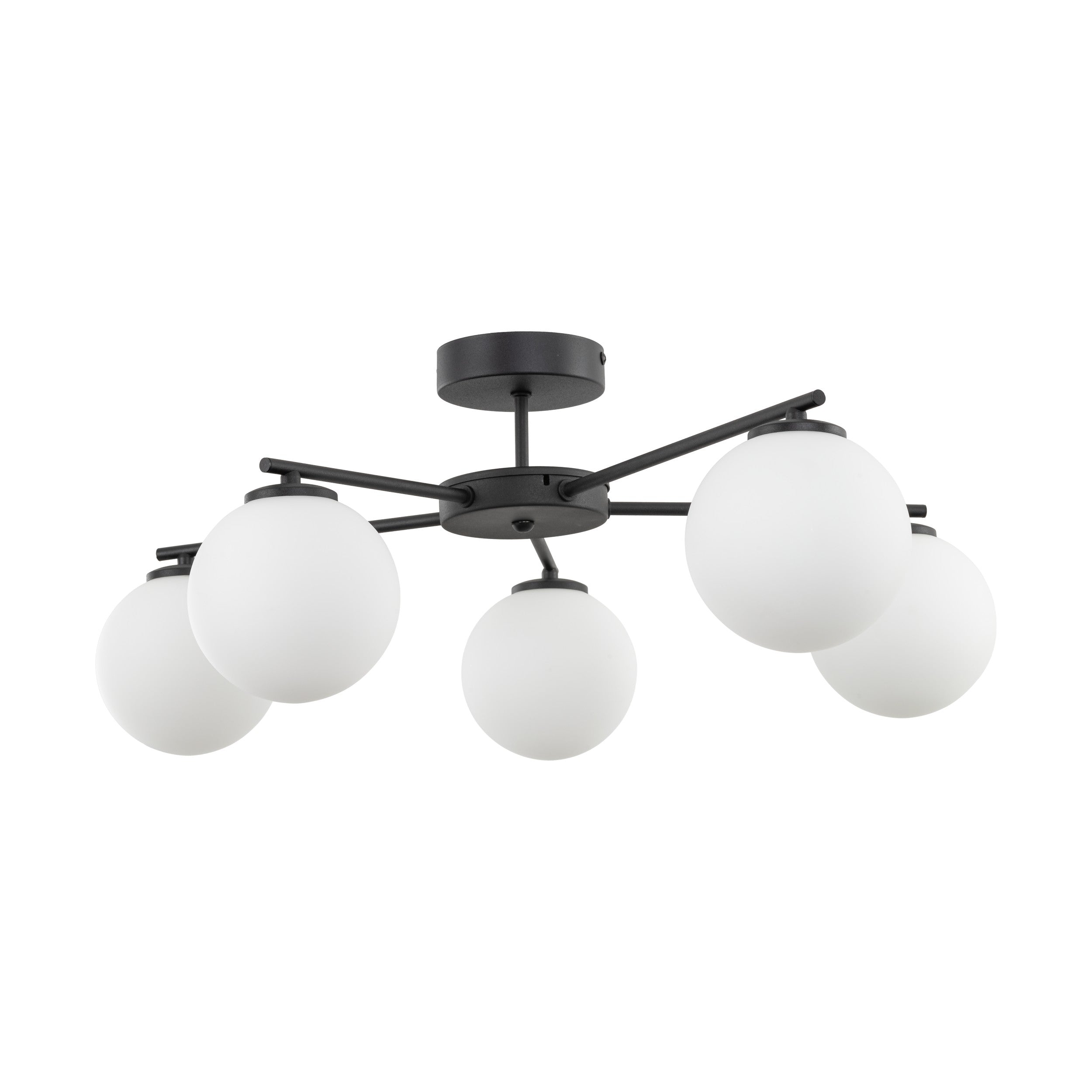 ELTON Black 5-Light Scandinavian Ceiling Light for Living Room, Bedroom & Hallway