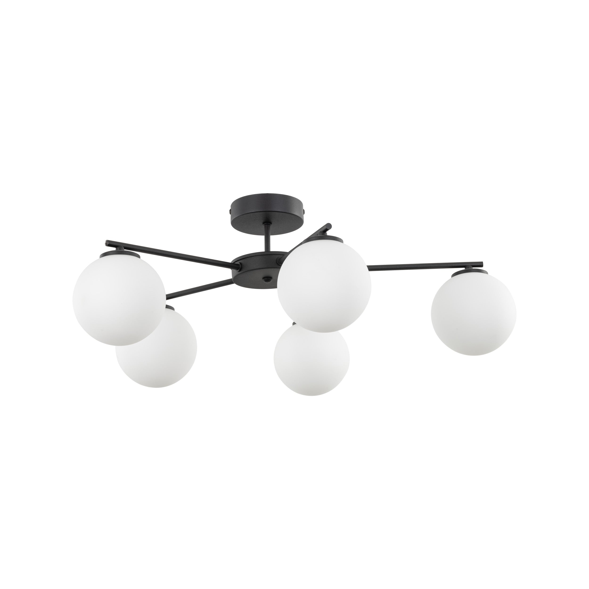 ELTON Black 5-Light Scandinavian Ceiling Light for Living Room, Bedroom & Hallway