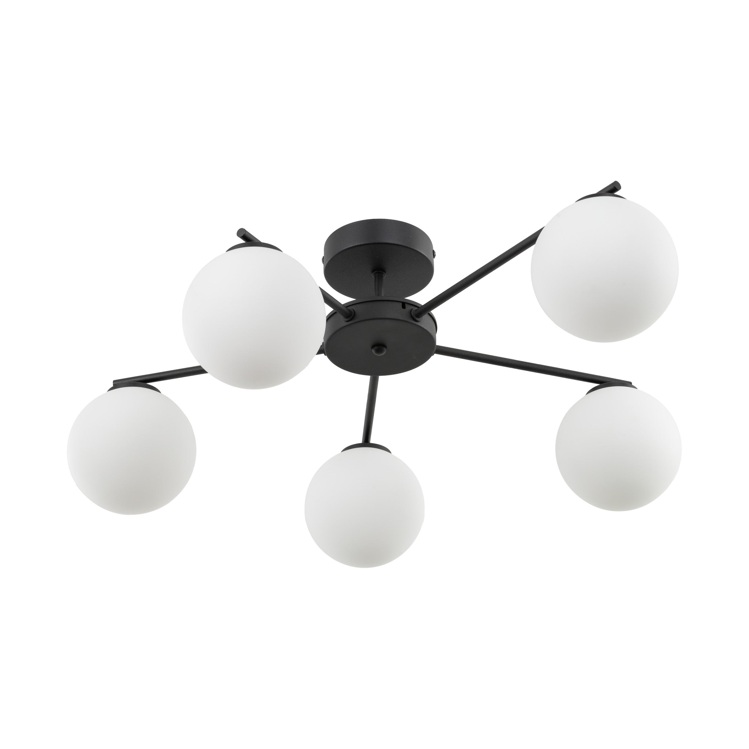 ELTON Black 5-Light Scandinavian Ceiling Light for Living Room, Bedroom & Hallway