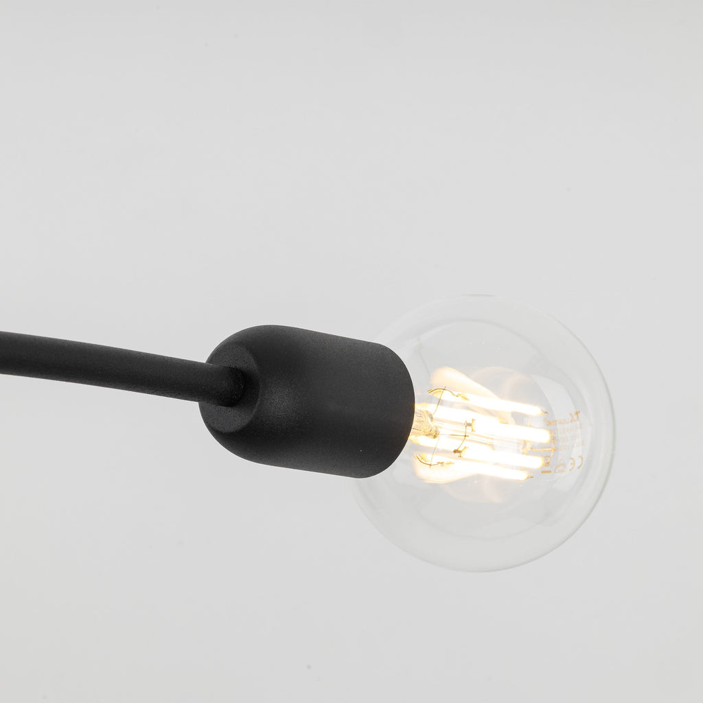 HELIX Black Minimalist 4-Light Pendant for Kitchen Island & Dining Table (Clearance)