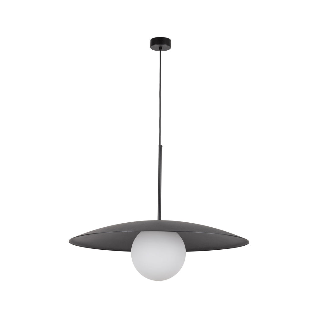 SLATE Mid-Century Modern Wide Dome Pendant Light for Kitchen Island & Dining Table