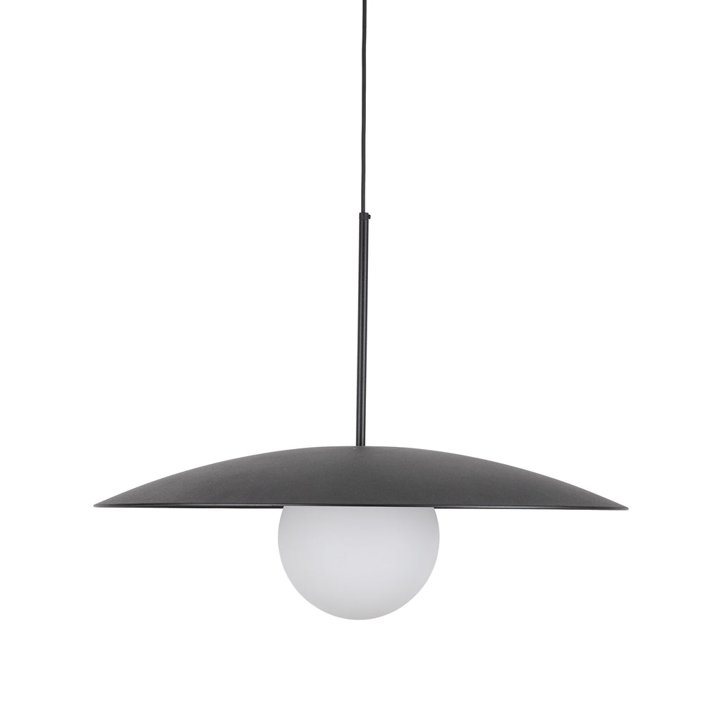 SLATE Mid-Century Modern Wide Dome Pendant Light for Kitchen Island & Dining Table