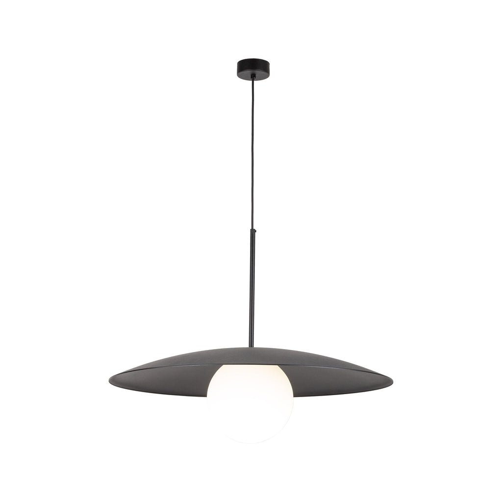 SLATE Mid-Century Modern Wide Dome Pendant Light for Kitchen Island & Dining Table