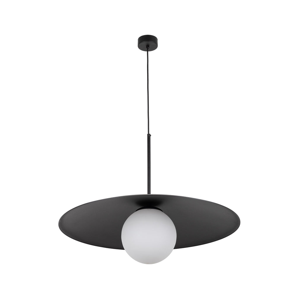 SLATE Mid-Century Modern Wide Dome Pendant Light for Kitchen Island & Dining Table