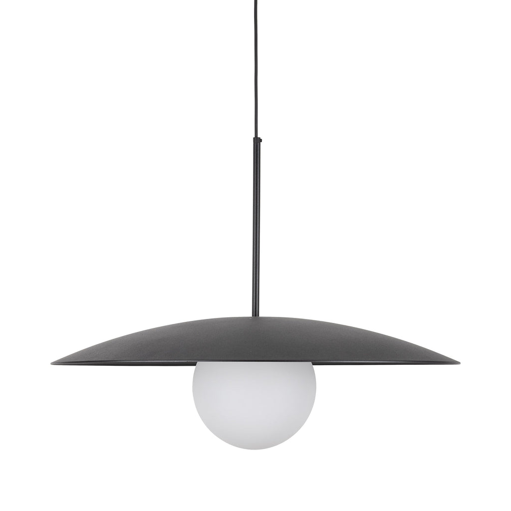 SLATE Mid-Century Modern Wide Dome Pendant Light for Kitchen Island & Dining Table