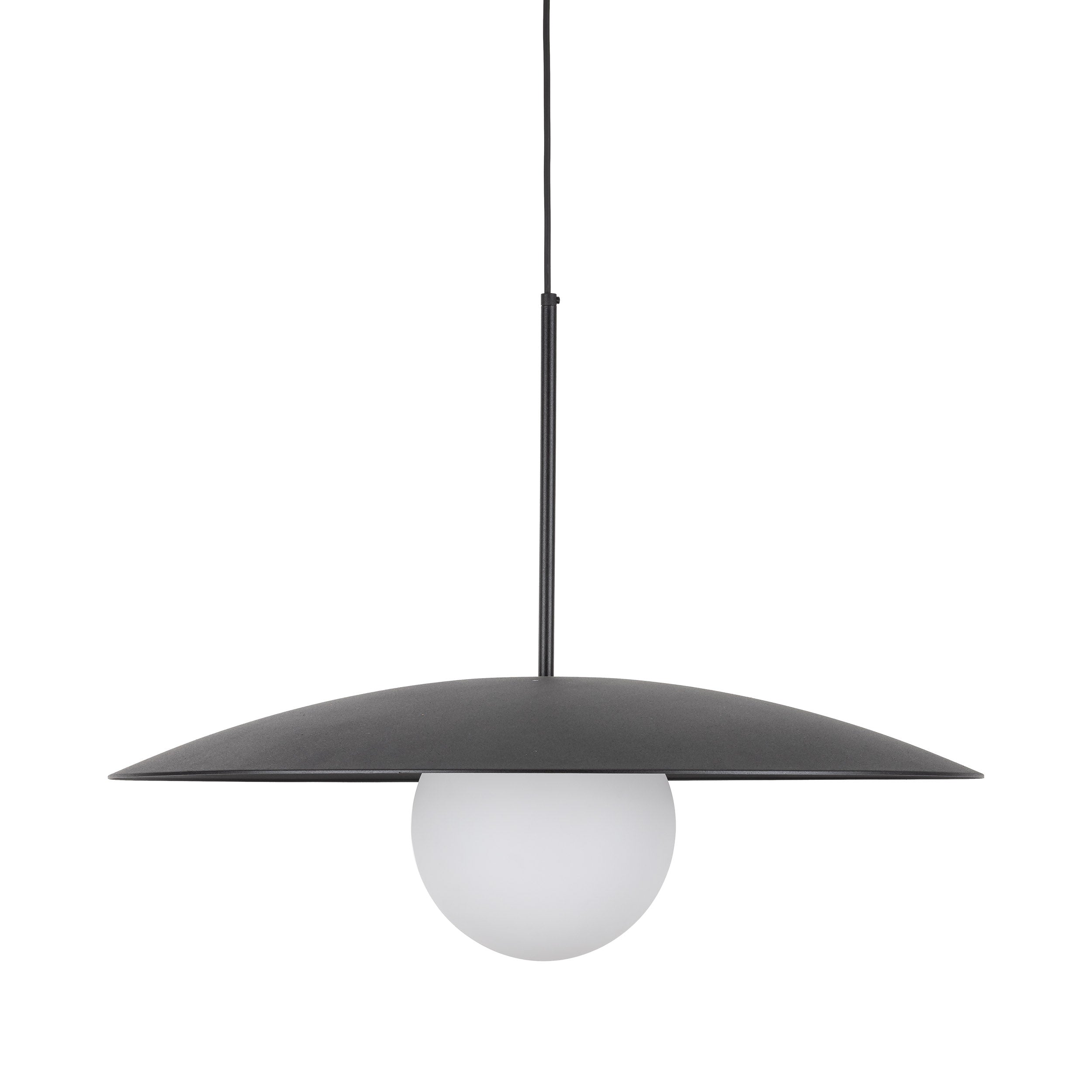 SLATE Mid-Century Modern Wide Dome Pendant Light for Kitchen Island & Dining Table