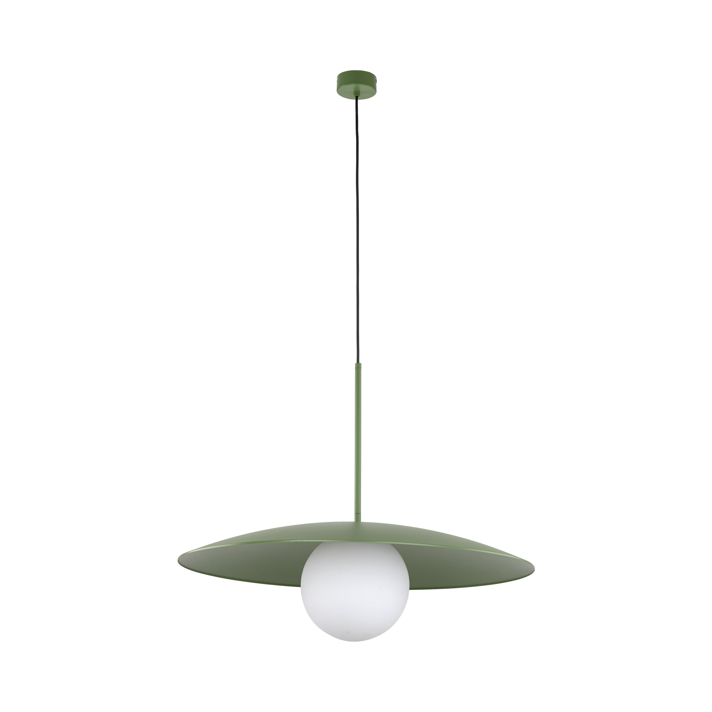 SLATE Mid-Century Modern Wide Dome Pendant Light for Kitchen Island & Dining Table