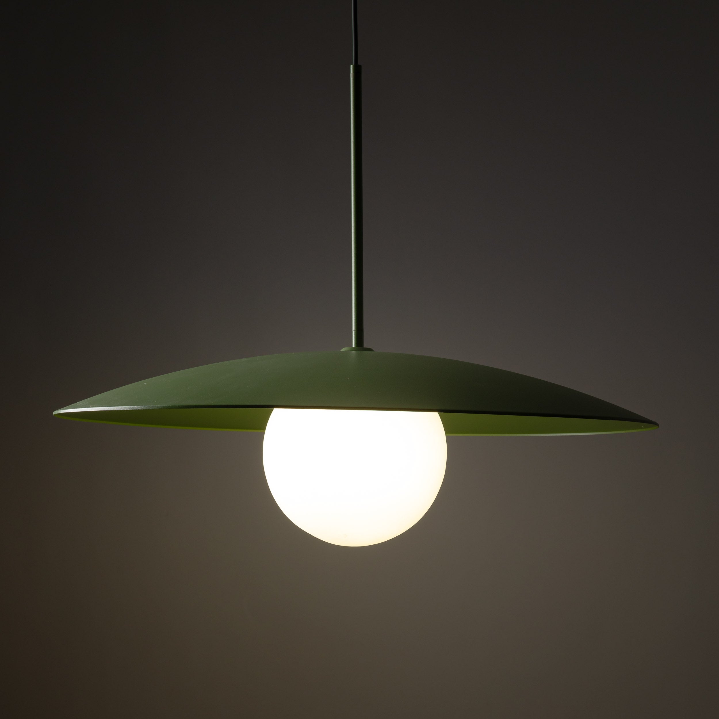SLATE Mid-Century Modern Wide Dome Pendant Light for Kitchen Island & Dining Table