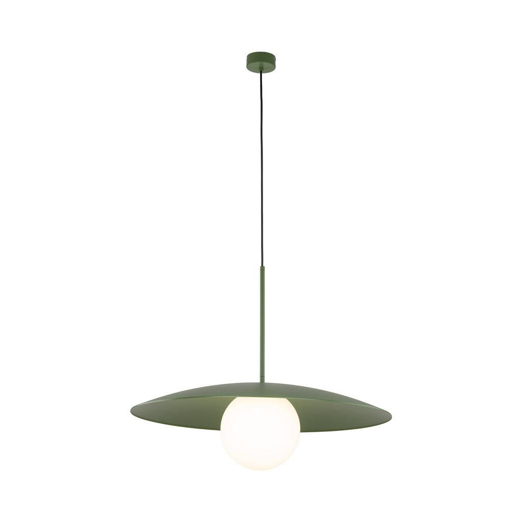 SLATE Mid-Century Modern Wide Dome Pendant Light for Kitchen Island & Dining Table