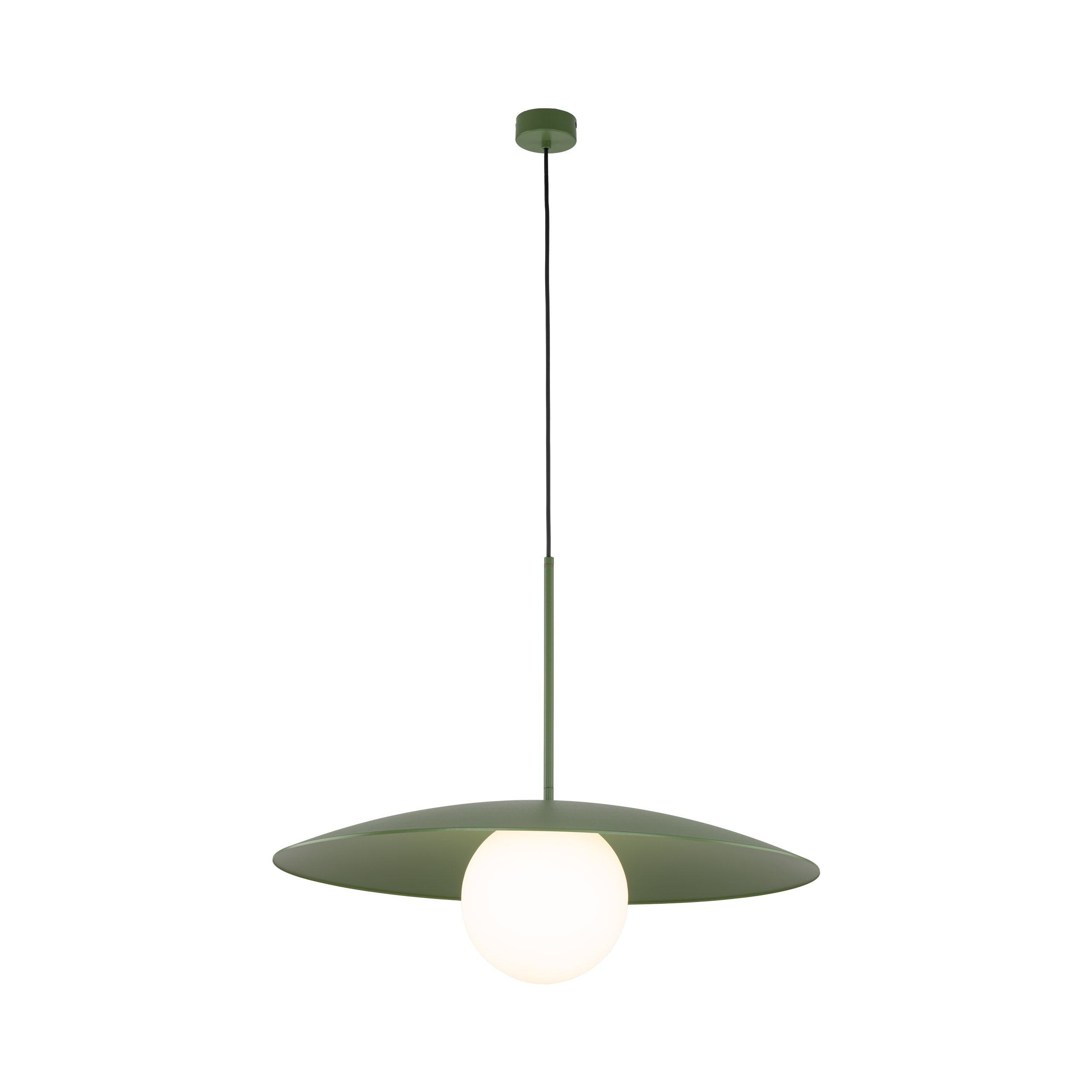SLATE Mid-Century Modern Wide Dome Pendant Light for Kitchen Island & Dining Table