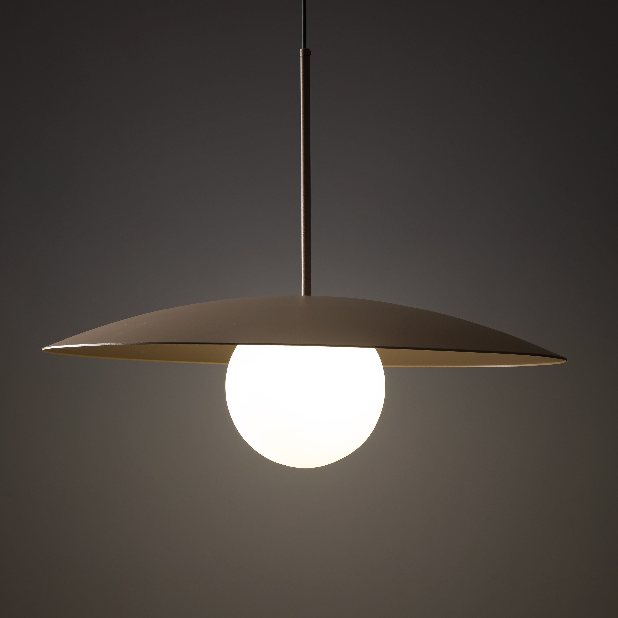 SLATE Mid-Century Modern Wide Dome Pendant Light for Kitchen Island & Dining Table