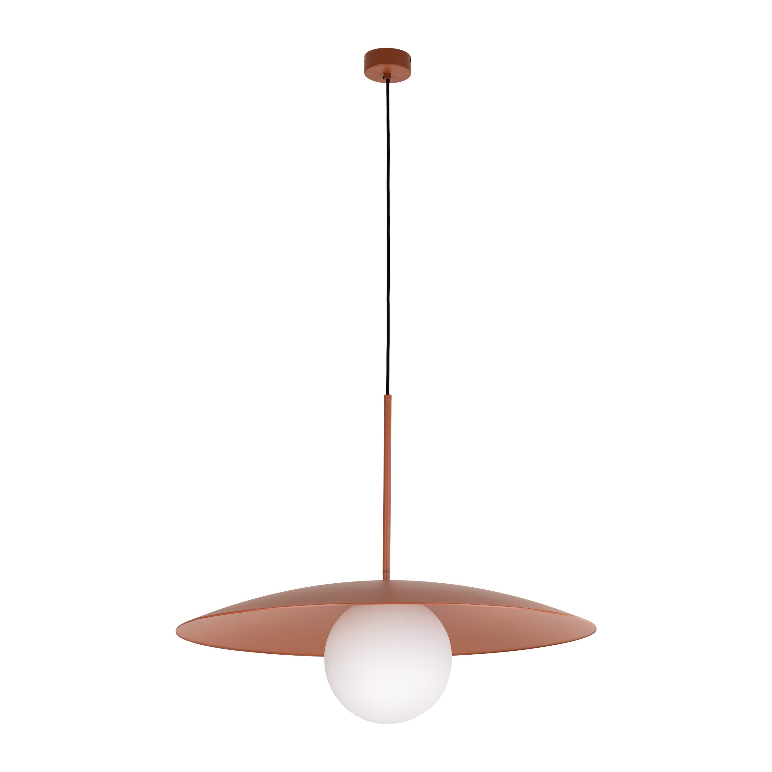 SLATE Mid-Century Modern Wide Dome Pendant Light for Kitchen Island & Dining Table