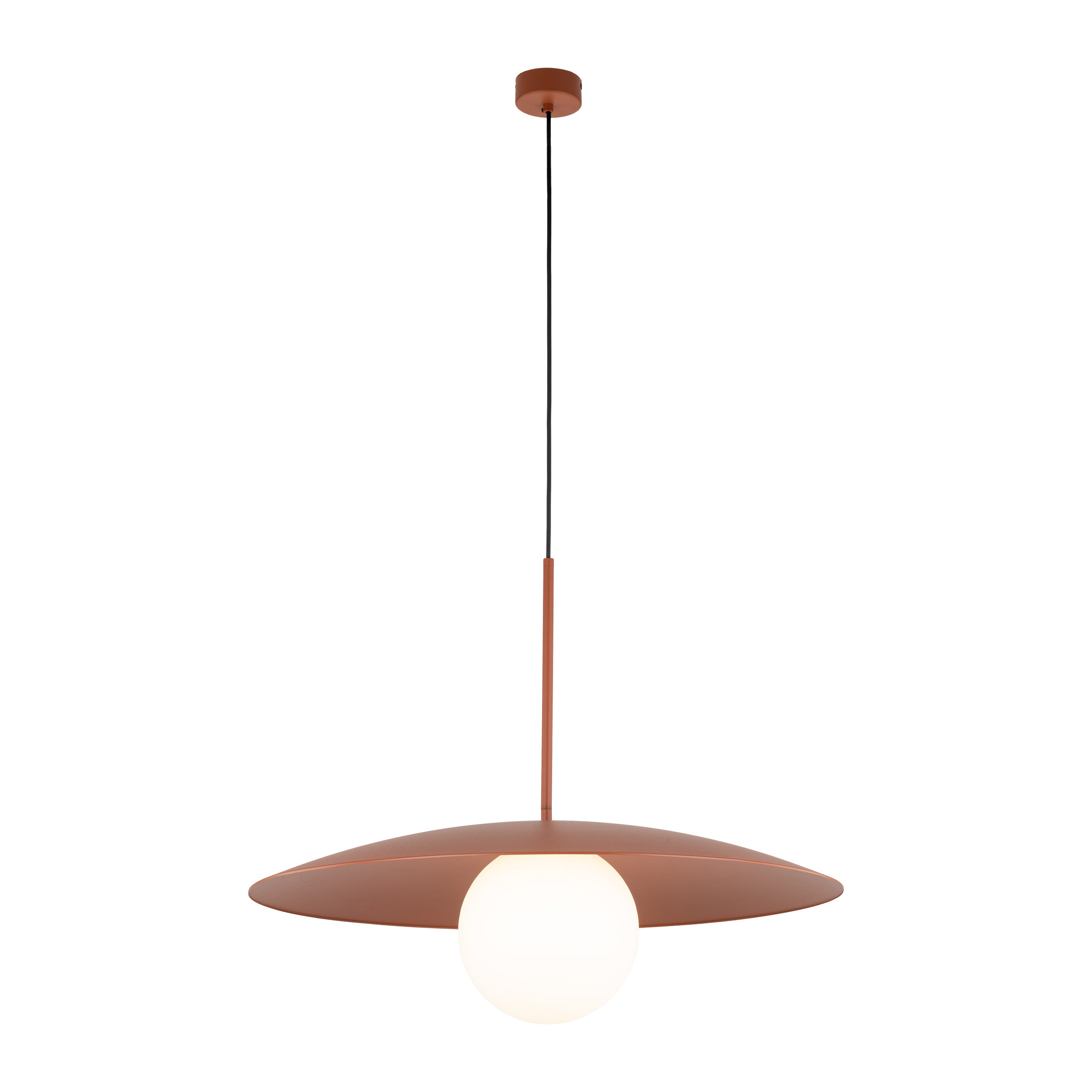 SLATE Mid-Century Modern Wide Dome Pendant Light for Kitchen Island & Dining Table