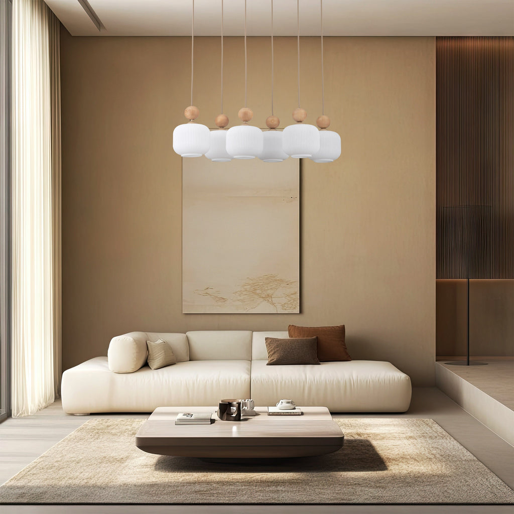 Ballo 6-Light Scandinavian Pendant Light for Dining Table & Kitchen Island