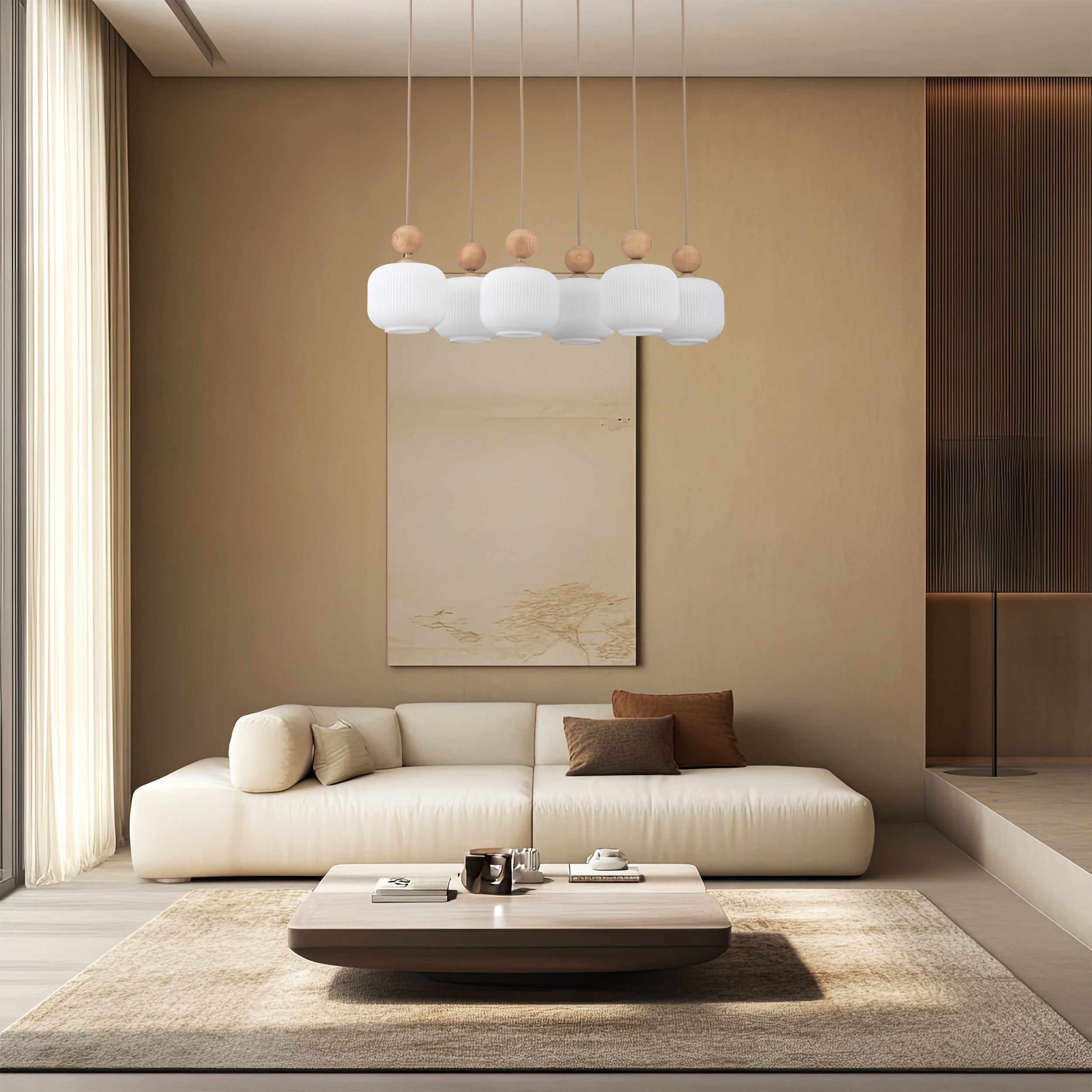 Ballo 6-Light Scandinavian Pendant Light for Dining Table & Kitchen Island