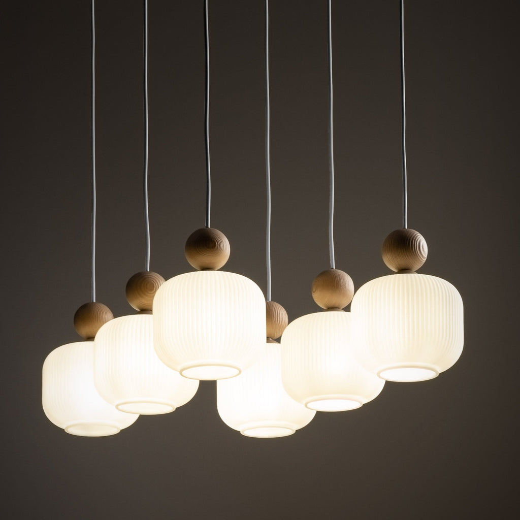 Ballo 6-Light Scandinavian Pendant Light for Dining Table & Kitchen Island