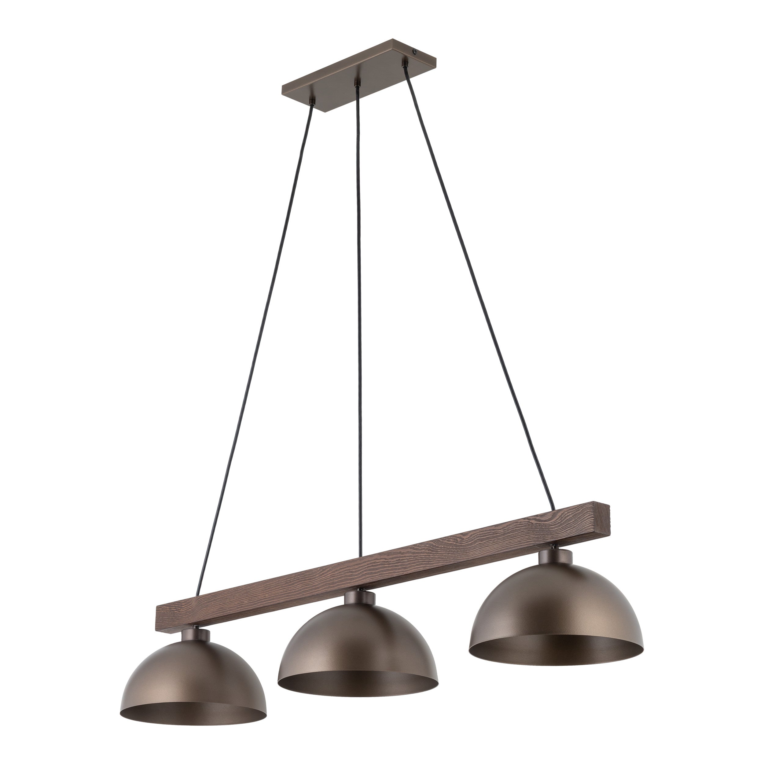 OSLO Brown Scandinavian 3-Light Pendant for Dining Table & Kitchen Island
