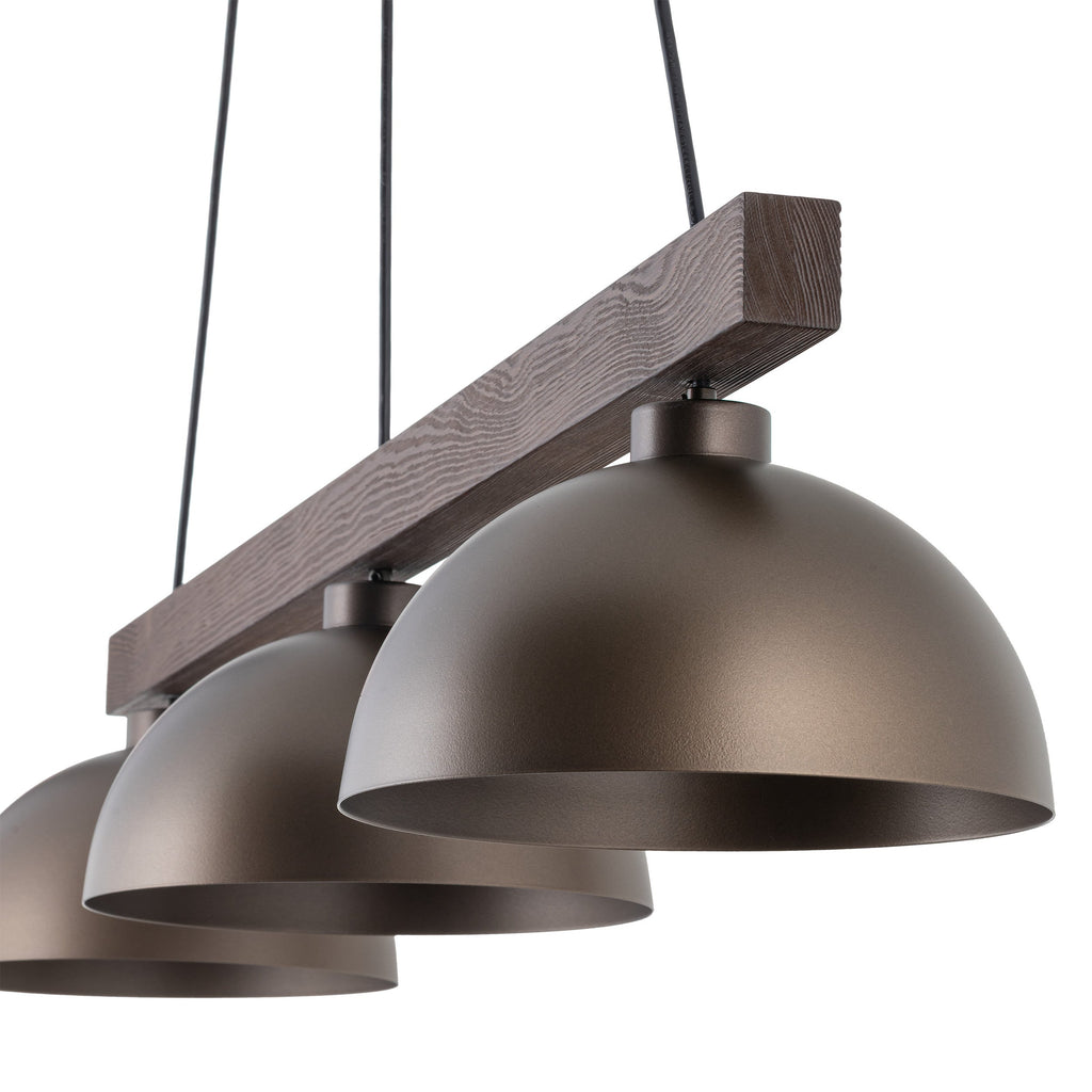 OSLO Brown Scandinavian 3-Light Pendant for Dining Table & Kitchen Island