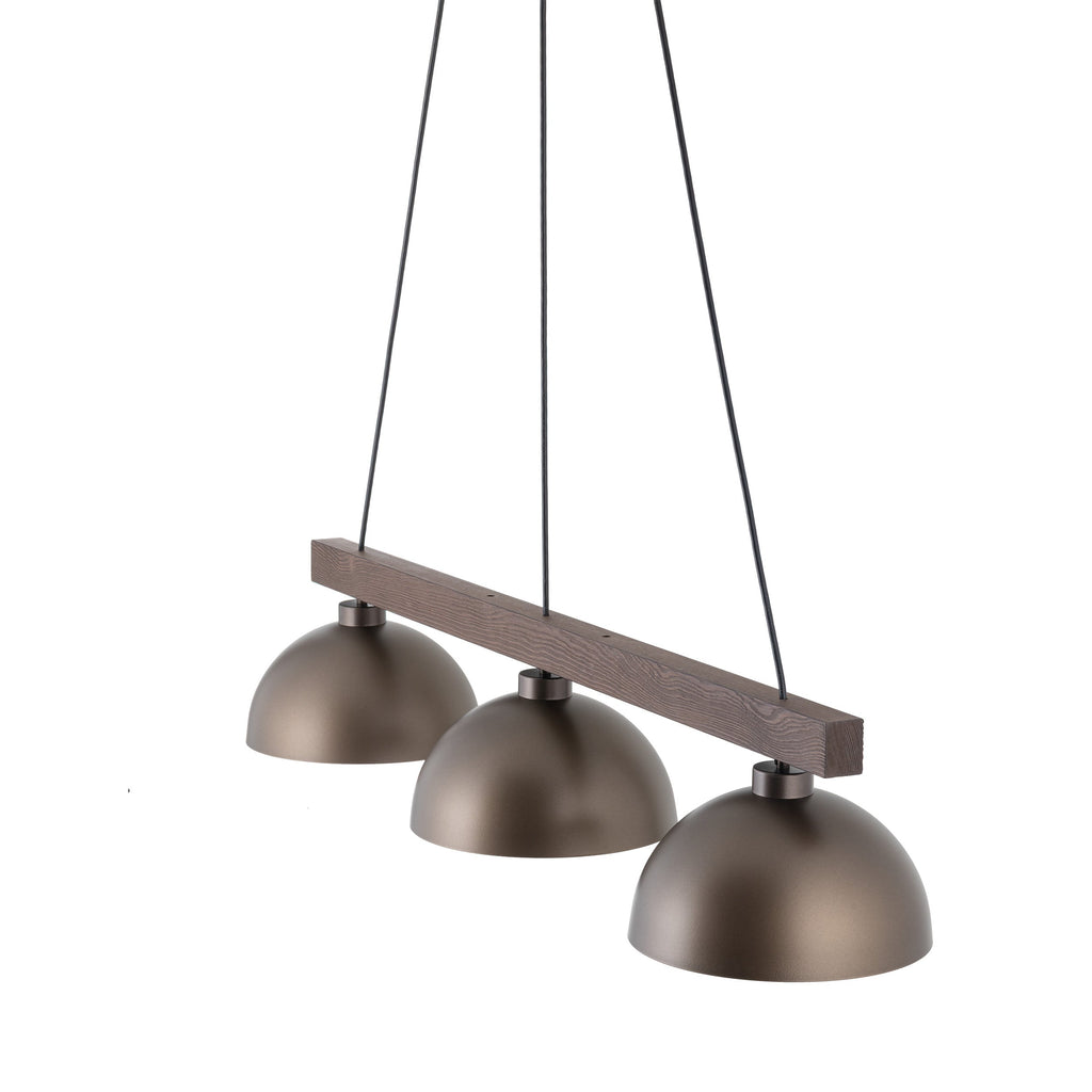 OSLO Brown Scandinavian 3-Light Pendant for Dining Table & Kitchen Island