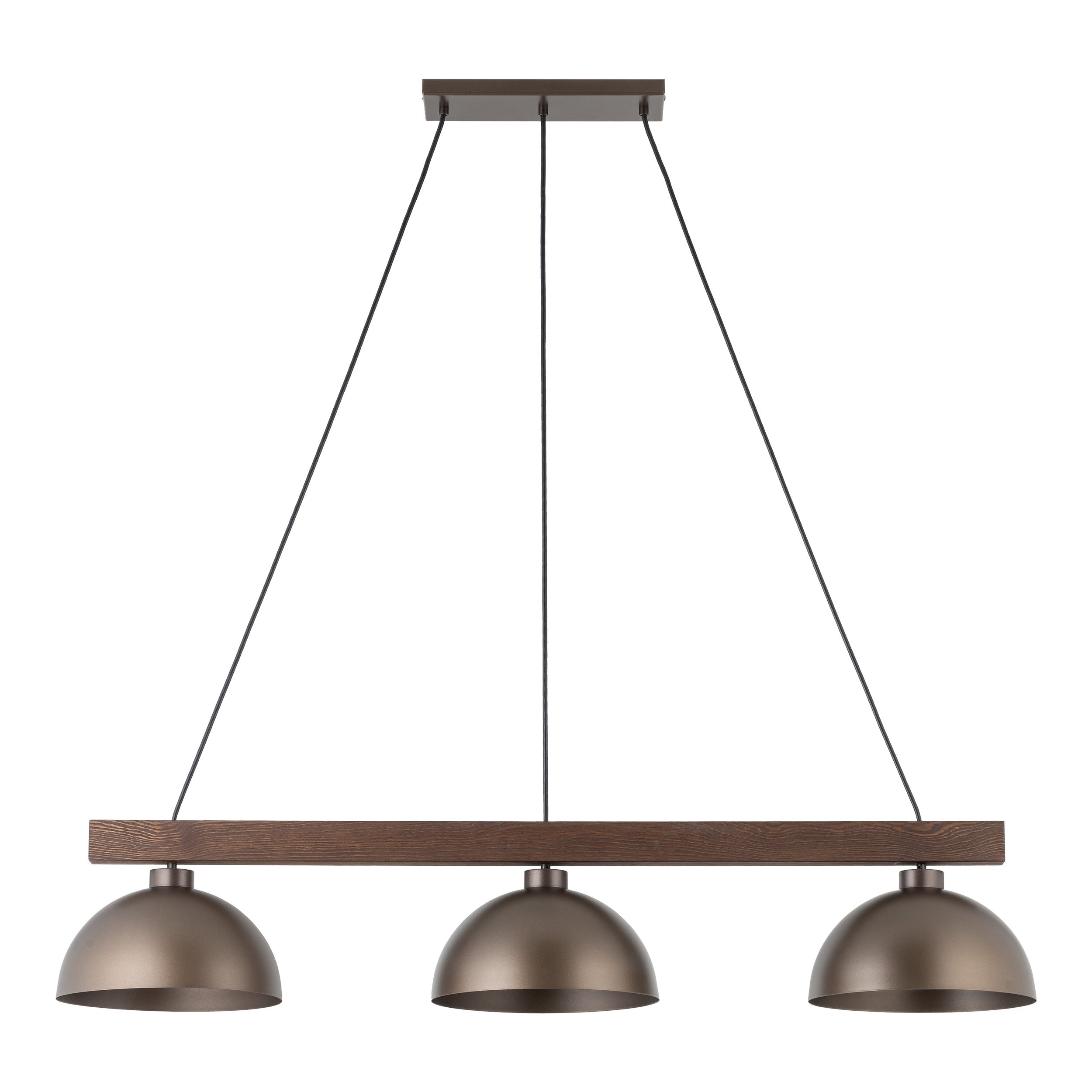 OSLO Brown Scandinavian 3-Light Pendant for Dining Table & Kitchen Island