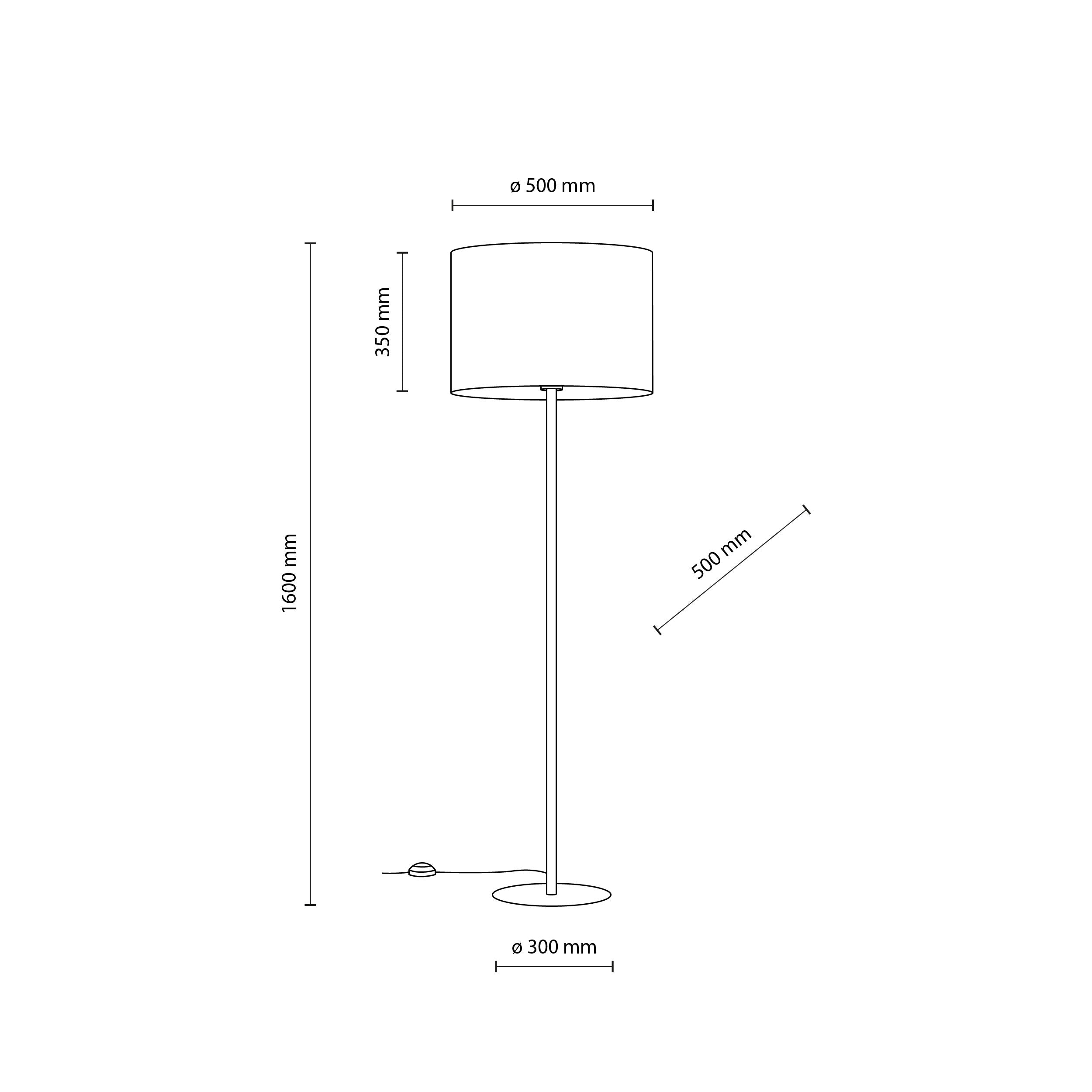 UMBERTO Brown Modern Floor Lamp for Living Room & Bedroom