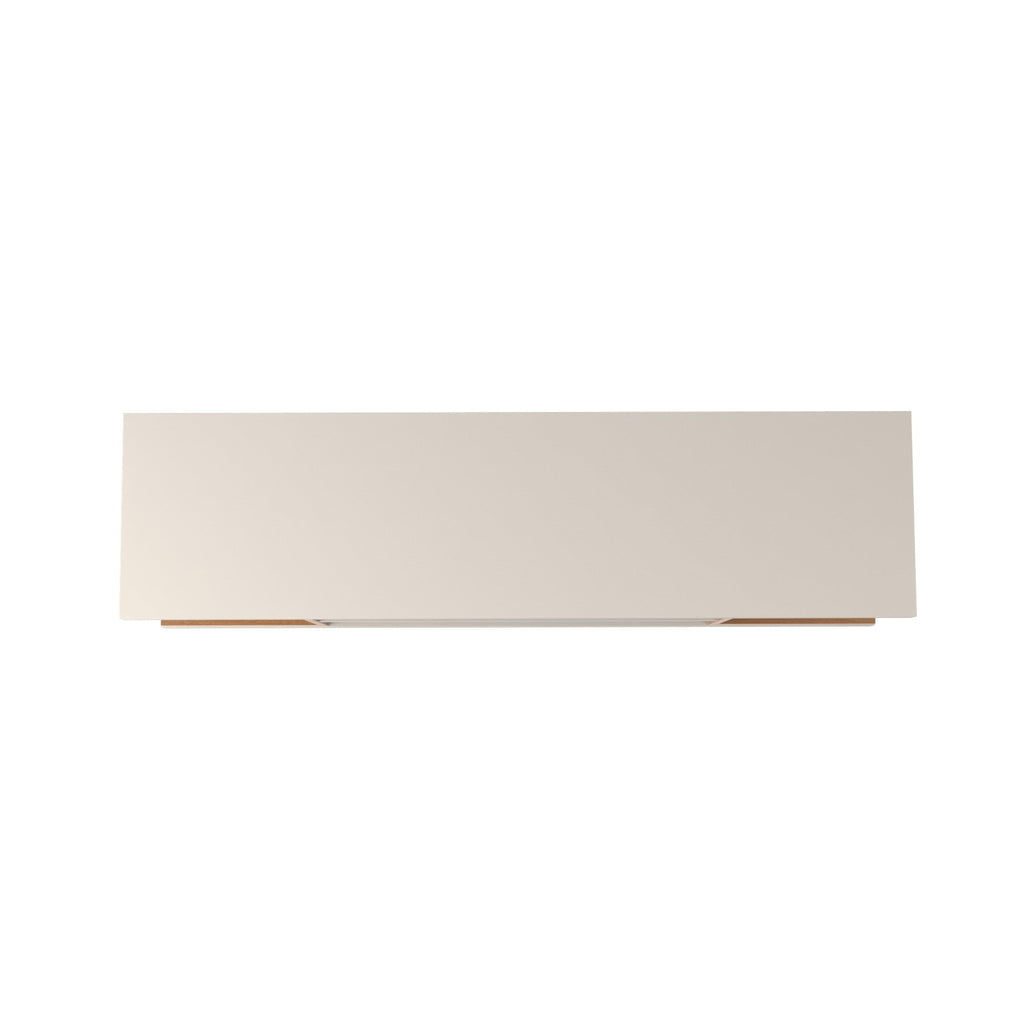 Eureka Modern 53.14" TV Stand with 4 Shelves - Off White Gloss/Maple Cream