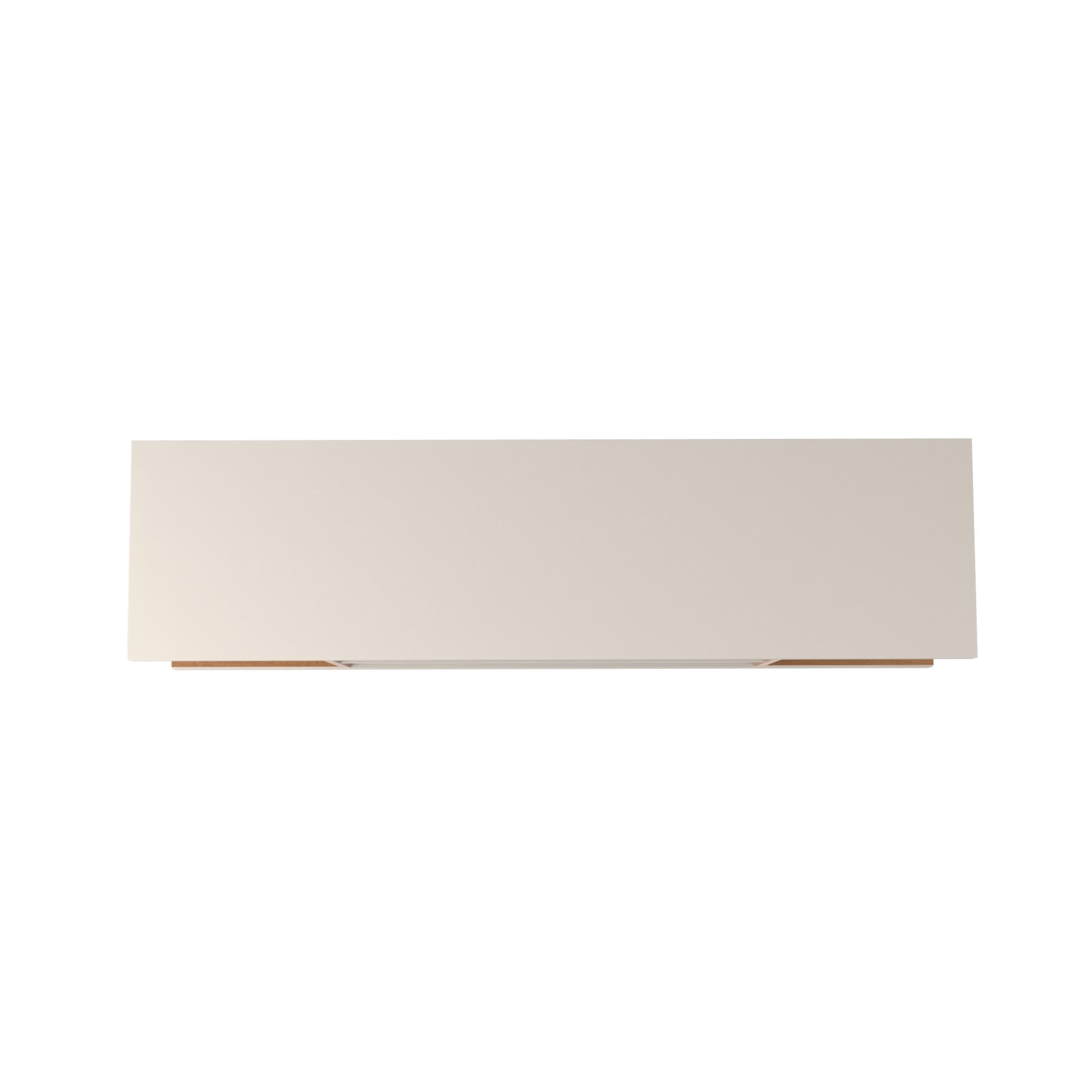 Eureka Modern 53.14" TV Stand with 4 Shelves - Off White Gloss/Maple Cream