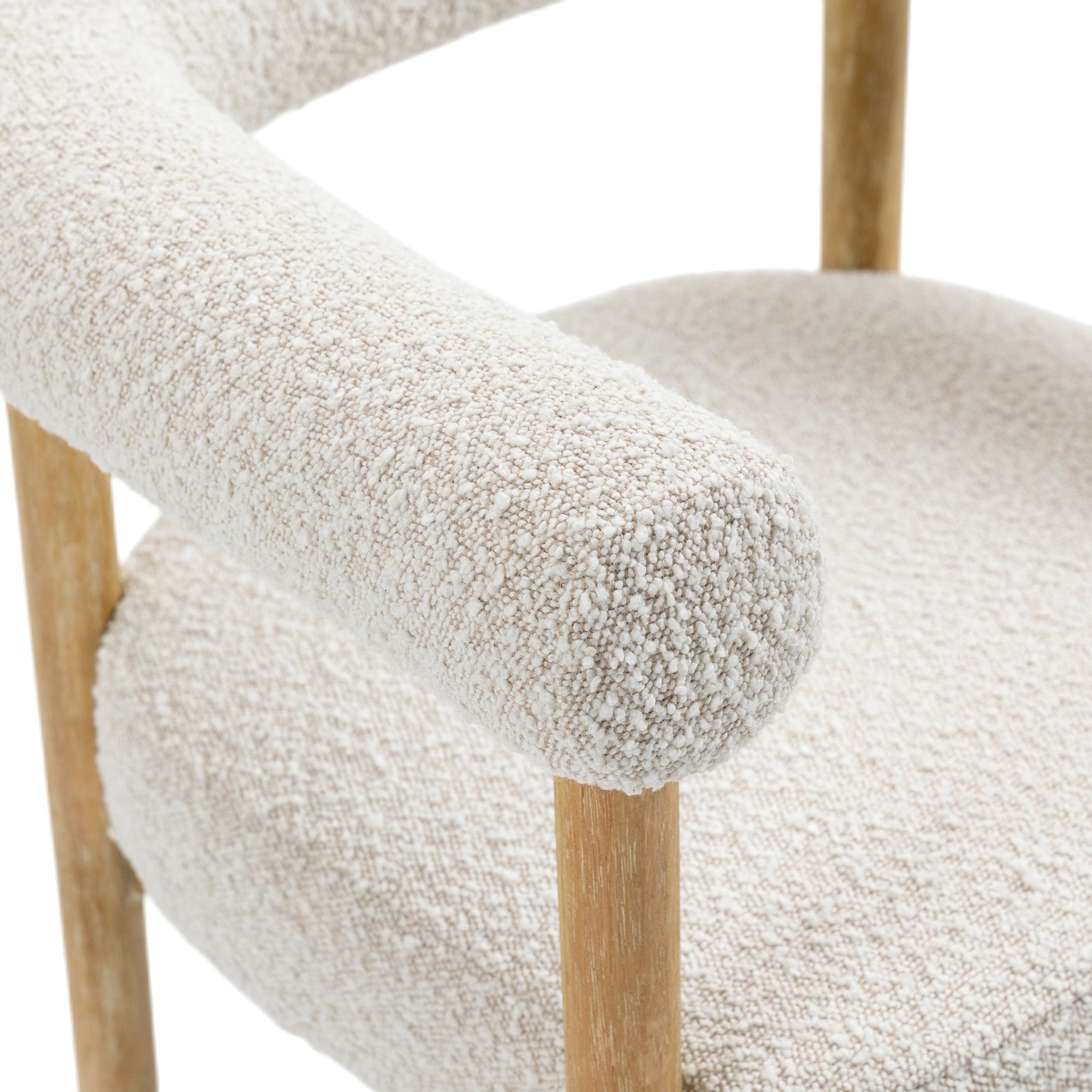 Svea Boucle Dining Chair - Cream
