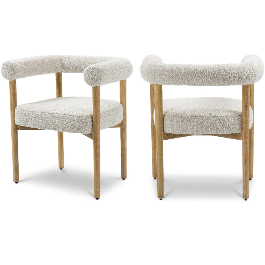 Svea Boucle Dining Chair - Cream