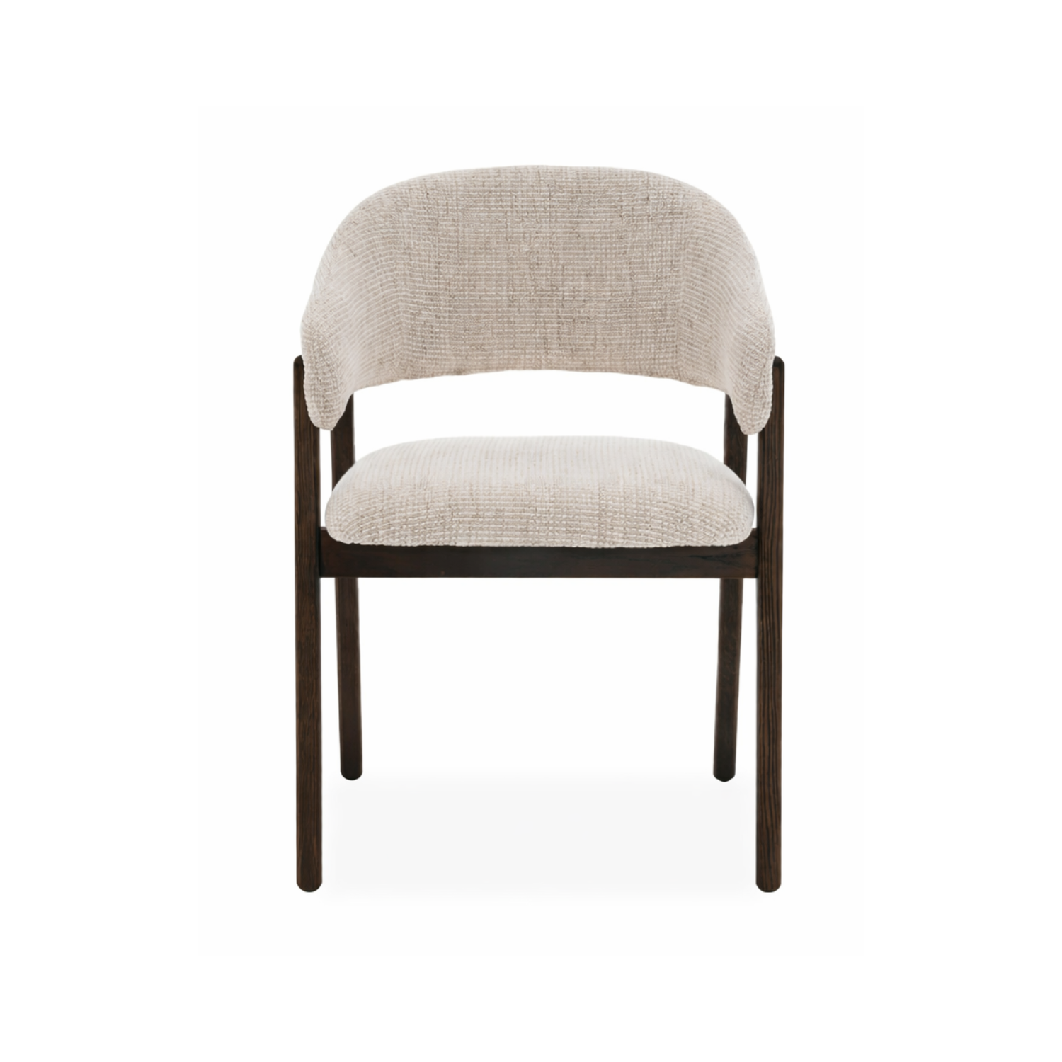Fiol Dining Chair – Beige Upholstery & Dirty Oak Wood Frame