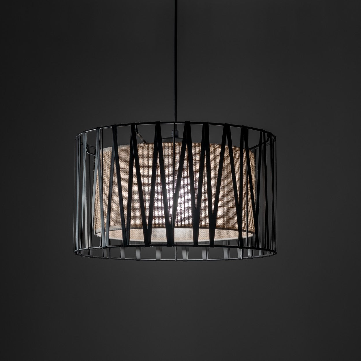 HARMONY NATURE Woven Jute Pendant Light for Dining Room, Bedroom & Living Room