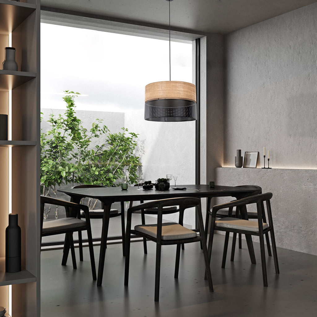 Nicol Scandinavian Drum Pendant Light for Dining Room & Bedroom