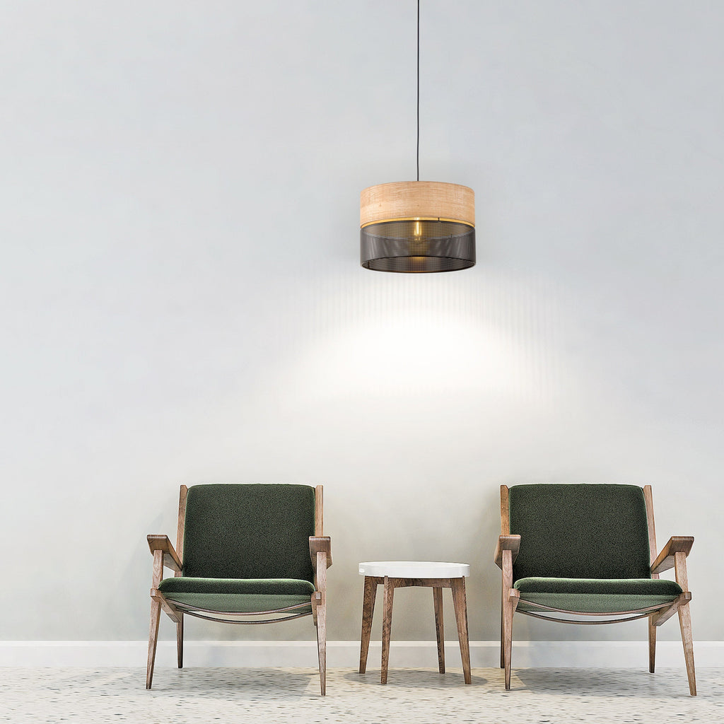 Nicol Scandinavian Drum Pendant Light for Dining Room & Bedroom
