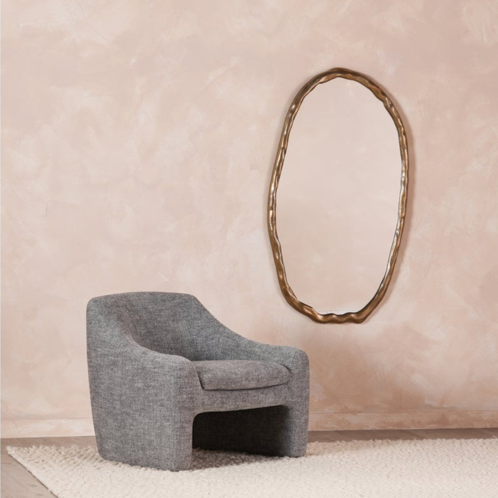 Foundry Oval Mirror Gold