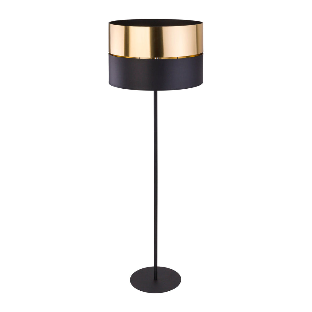 HILTON Black & Gold Floor Lamp for Living Room & Bedroom