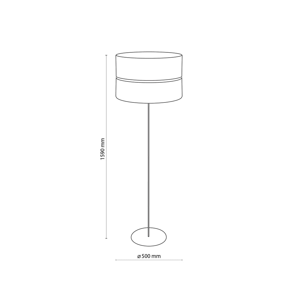 HILTON Black & Gold Floor Lamp for Living Room & Bedroom