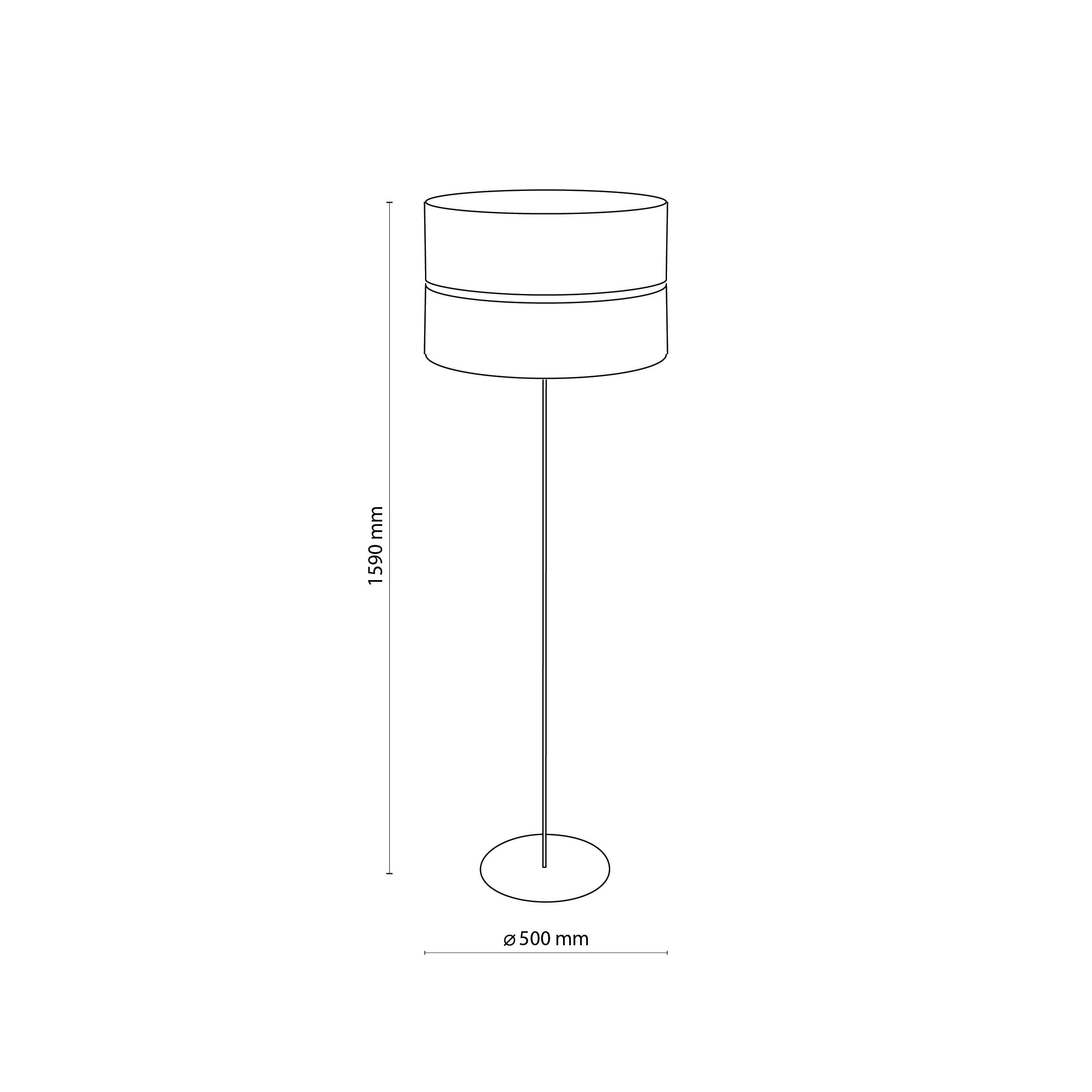 HILTON Black & Gold Floor Lamp for Living Room & Bedroom