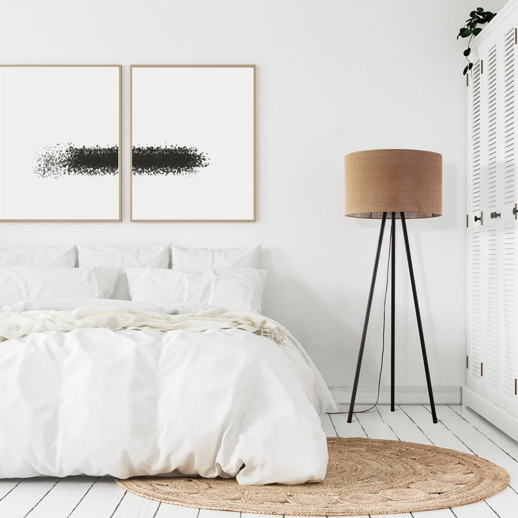 JUTE Natural Woven Floor Lamp for Living Room, Bedroom & Reading Nook – Scandinavian Minimalist Lighting