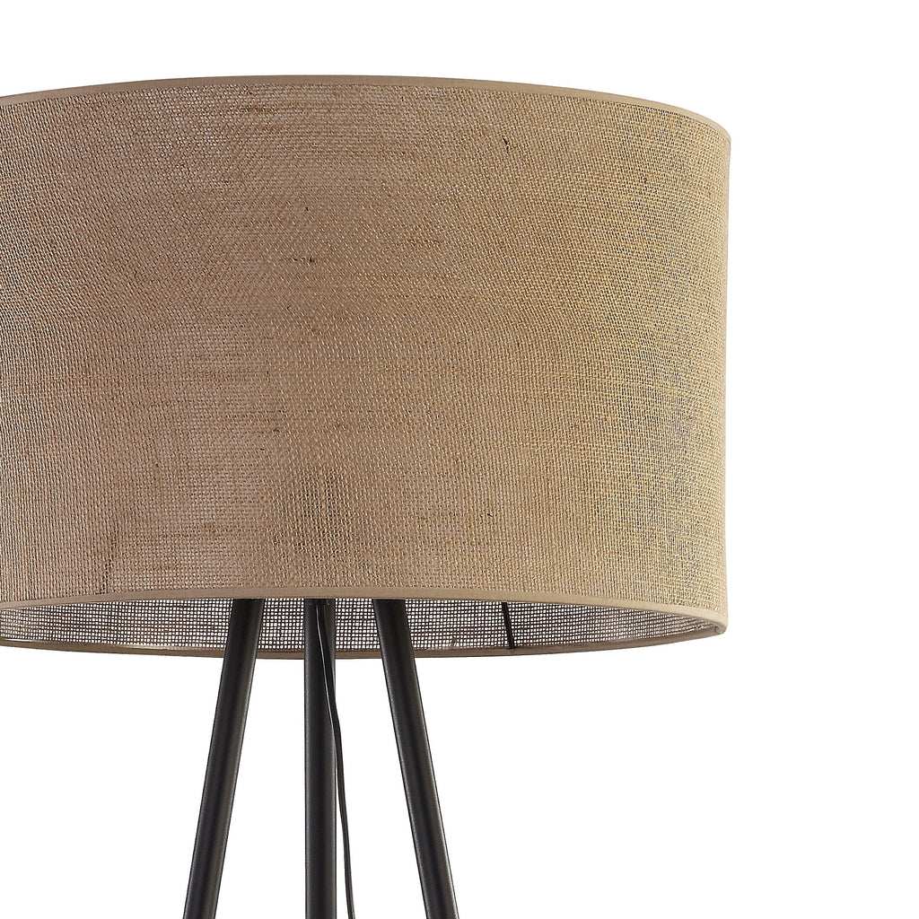 JUTE Natural Woven Floor Lamp for Living Room, Bedroom & Reading Nook – Scandinavian Minimalist Lighting
