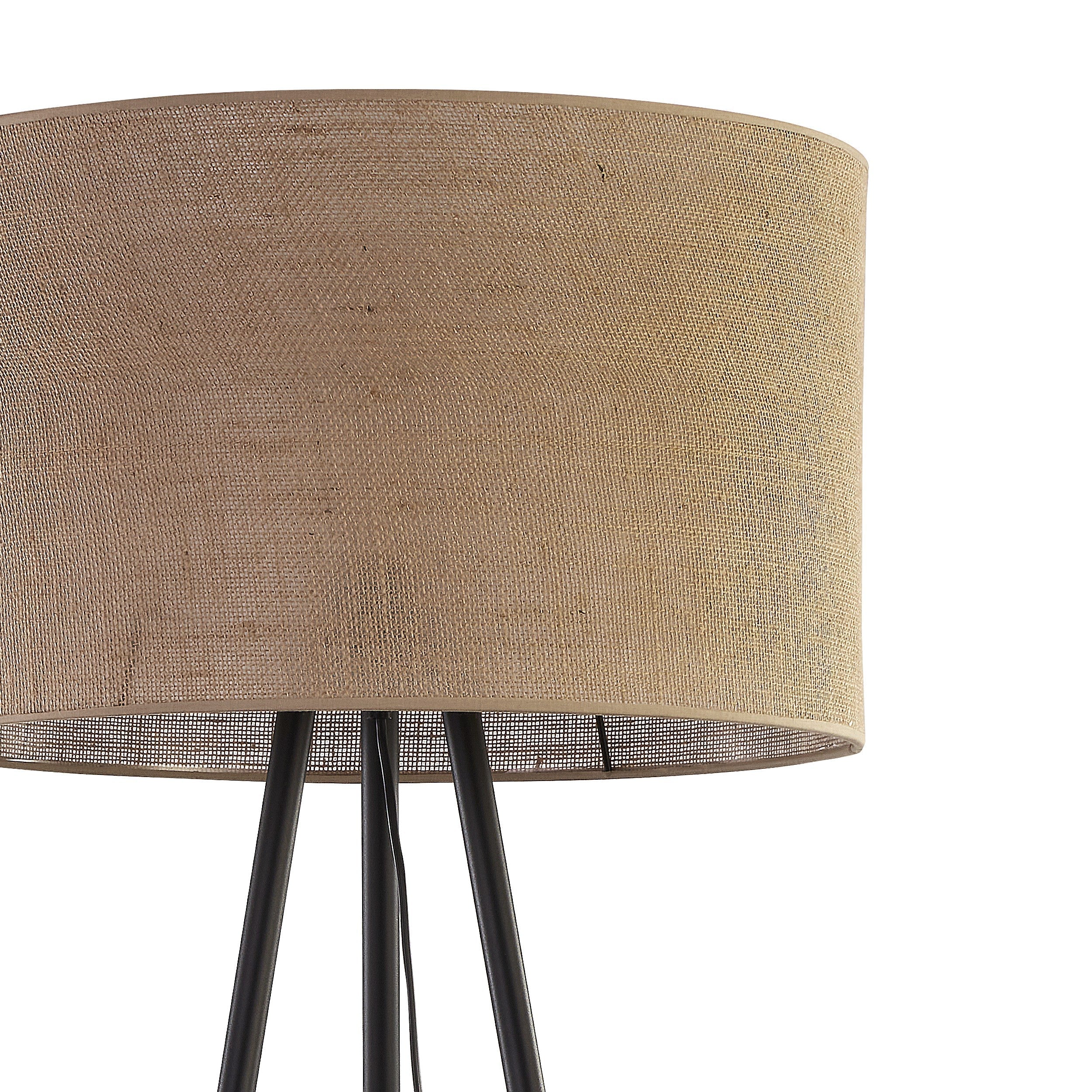 JUTE Natural Woven Floor Lamp for Living Room, Bedroom & Reading Nook – Scandinavian Minimalist Lighting