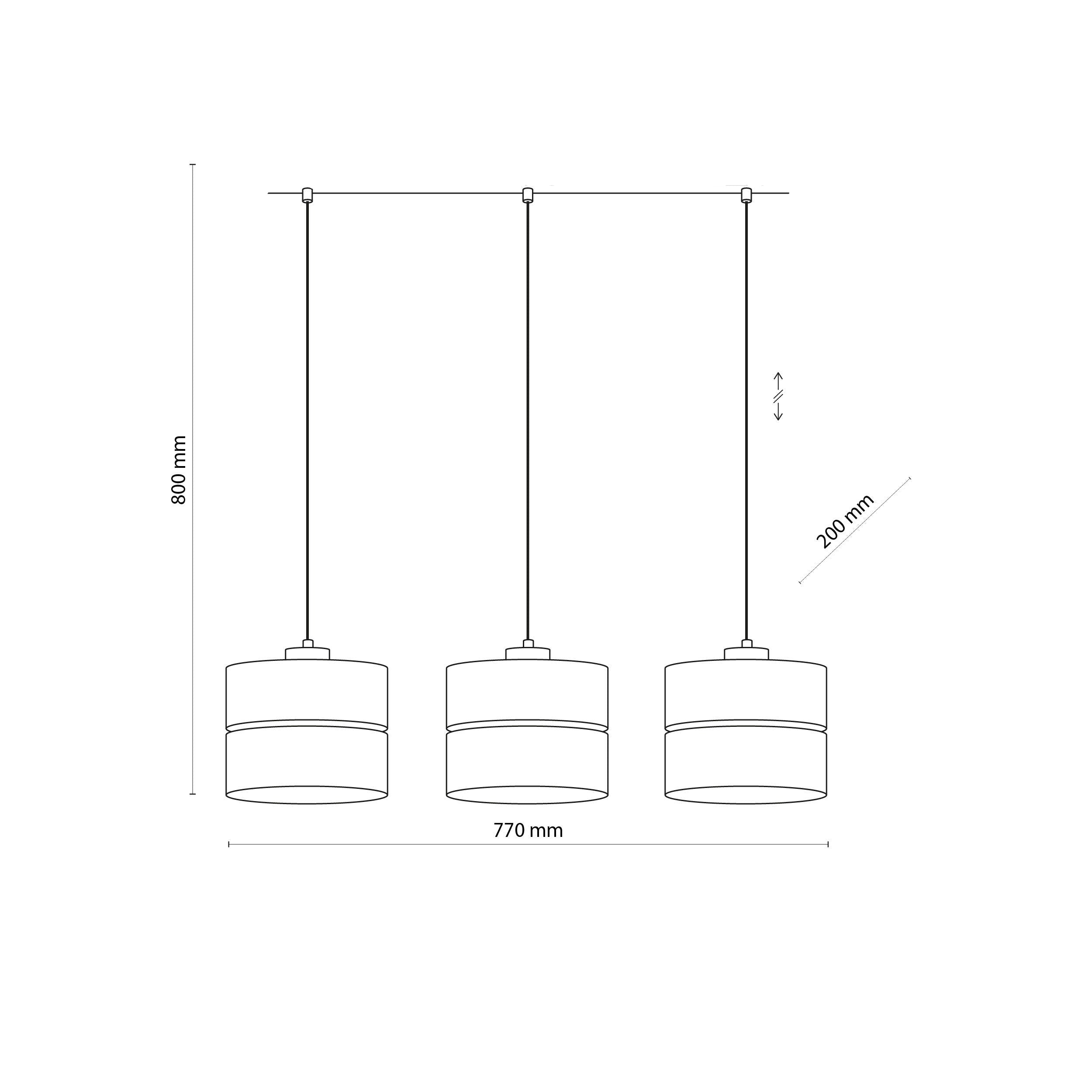 Eco Scandinavian 3-Light Pendant for Kitchen Island & Dining Table