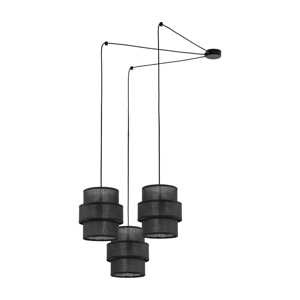 CALISTO Black 3-Light Pendant Lamp for Dining Room, Living Room & Modern Interiors