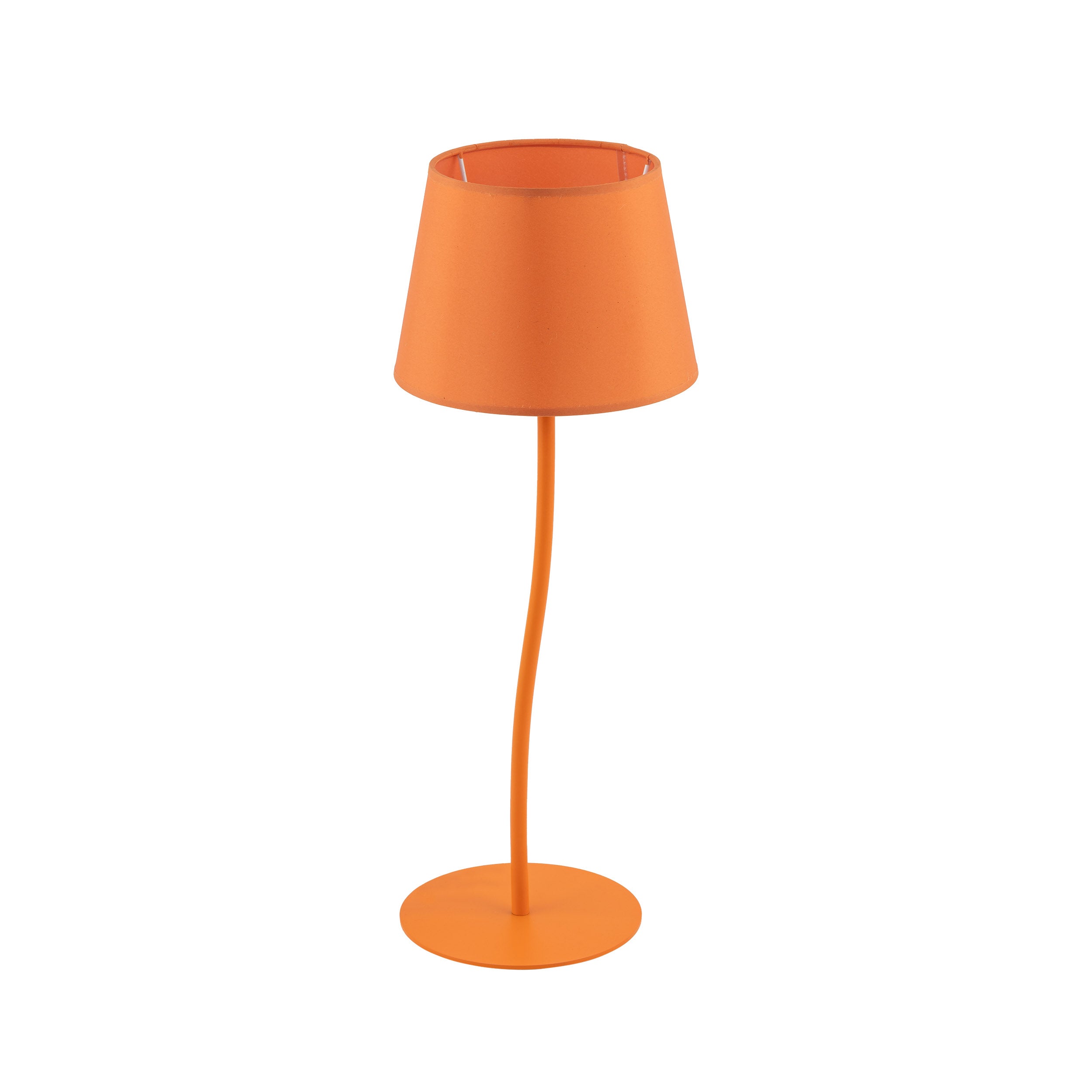NICOLA Orange Mid-Century Modern Table Lamp for Bedroom & Living Room